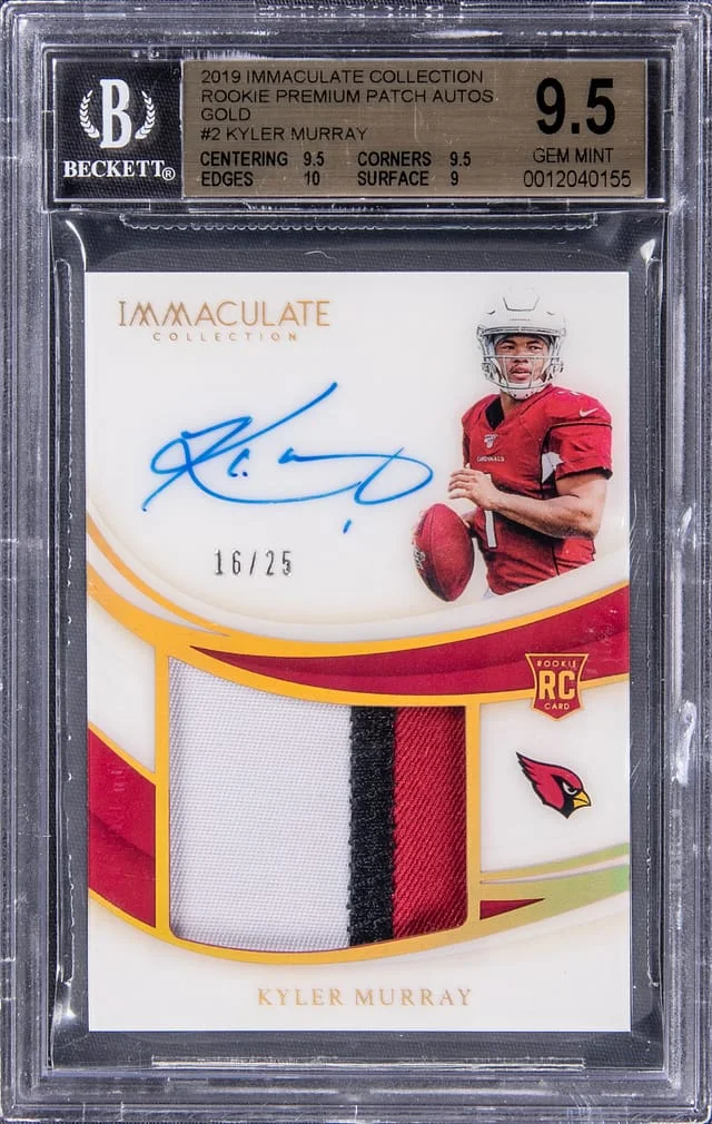 2019 Immaculate Kyler Murray Collection Gold #2 card image