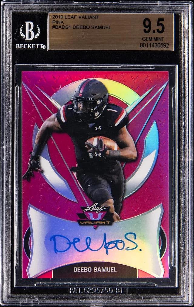 2019 Leaf Deebo Samuel Valiant #BA-DS1 card image