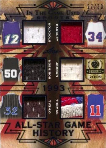 2019 Leaf In the Game Used Michael Jordan All-Star Game History 6 Relics #ASG-12 card image