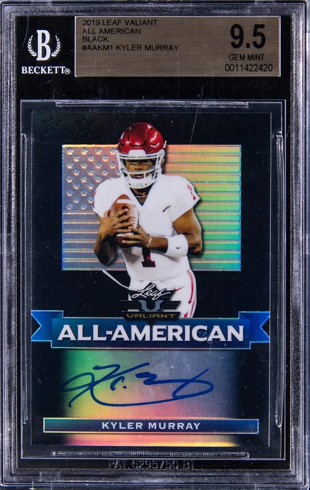 2019 Leaf Kyler Murray Valiant All-American Black #AA-KM1 card image