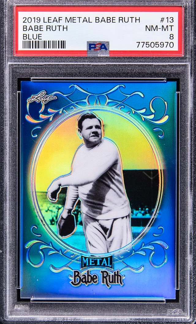 2019 Leaf Metal Babe Ruth Blue #13 card image