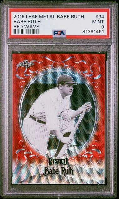 2019 Leaf Metal Babe Ruth Red Wave #34 card image