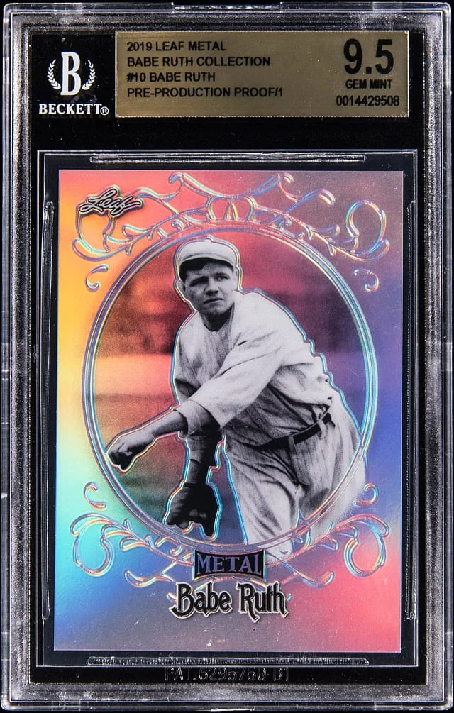 2019 Leaf Metal Babe Ruth Pre-Production Proof Babe Ruth Collection #10 card image