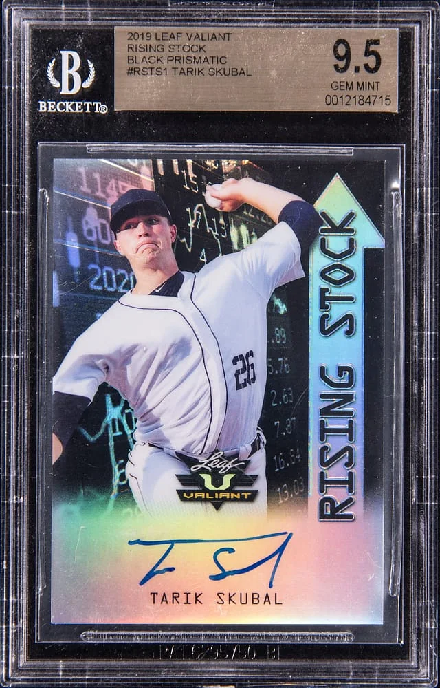 2019 Leaf Tarik Skubal Valiant Rising Stock Black Prismatic #RSTS1 card image
