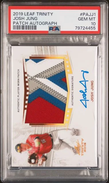 2019 Leaf Trinity Josh Jung Patch Autograph #PAJJ1 card image