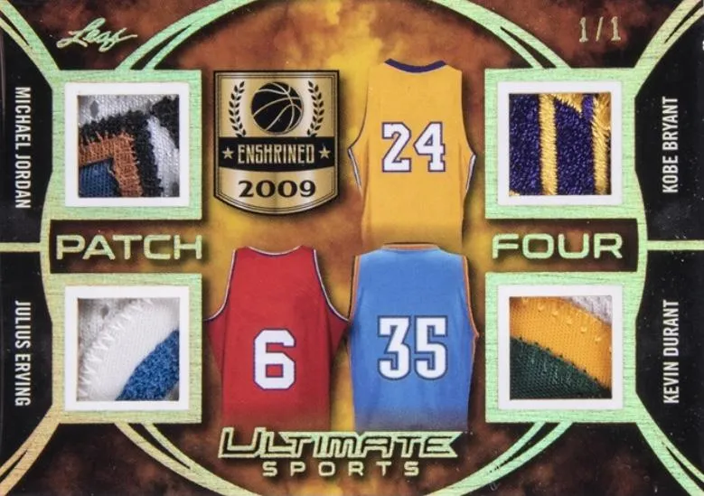 2019 Leaf Ultimate Sports Michael Jordan Ultimate Patch 4 Gold #P4-11 card image