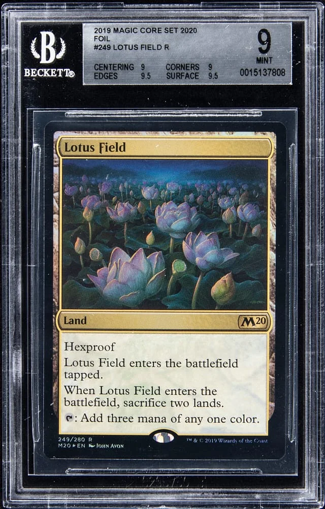 2019 Magic The Gathering Core Set 2020 Foil Lotus Field #249 card image