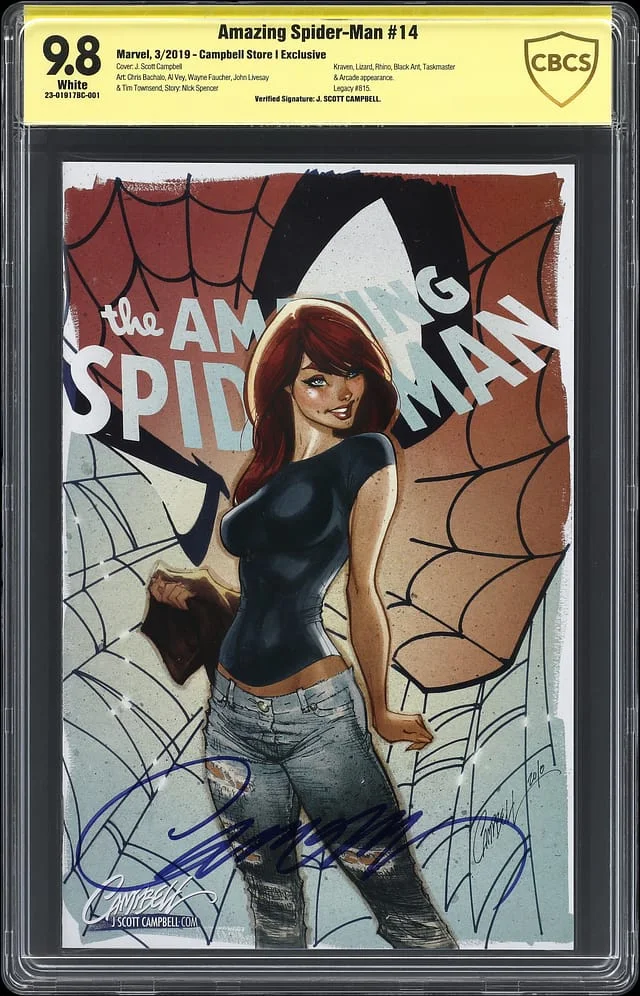 2019 Marvel) - CBCS Signature Series Signed by J. Scott Campbell, Legacy #815 #9.8 card image