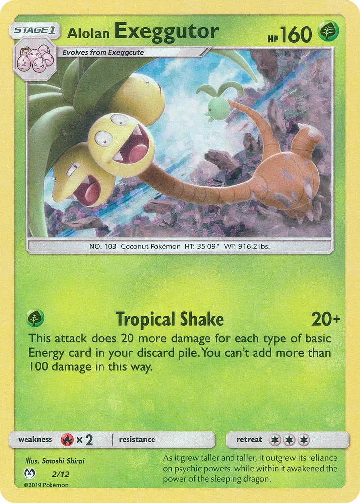 2019 McDonald's Collection 2019 Alolan Exeggutor McDonald's Promo #02/12 McDonald's Promo card image