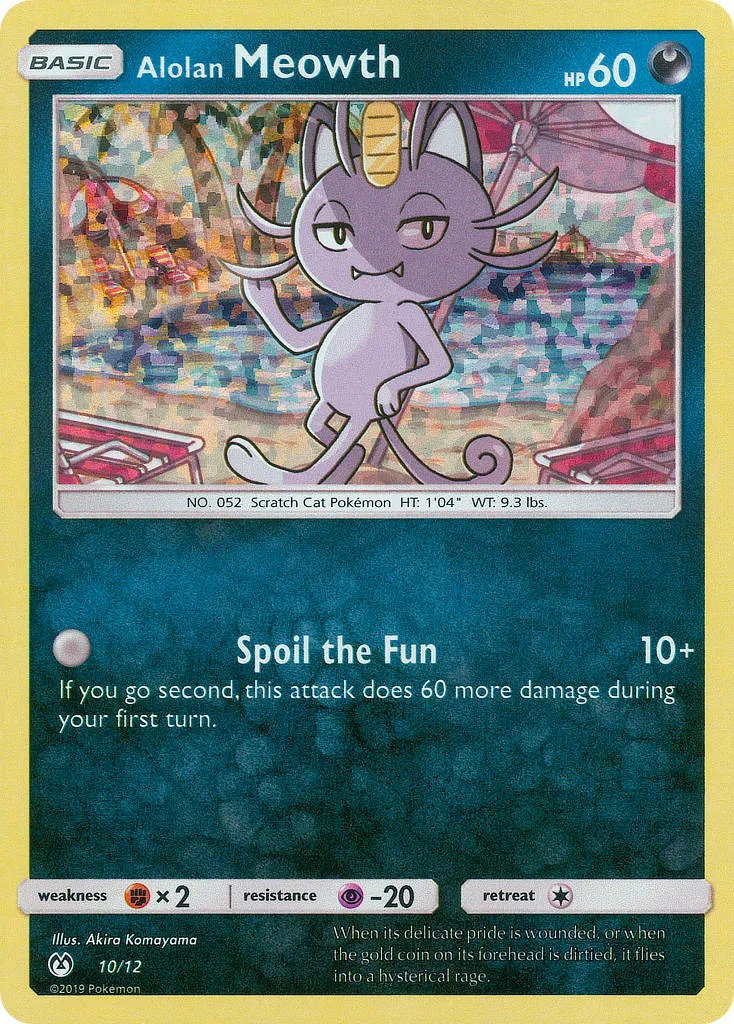 2019 McDonald's Collection 2019 Alolan Meowth McDonald's Promo #10/12 McDonald's Promo card image