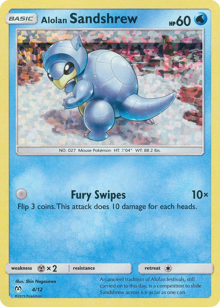2019 McDonald's Collection 2019 Alolan Sandshrew McDonald's Promo #04/12 McDonald's Promo card image