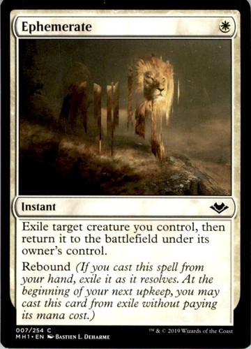 2019 Modern Horizons Art Series Ephemerate // Ephemerate common #36 unlisted card image