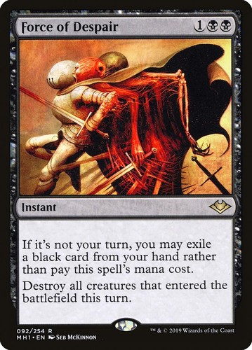 2019 Modern Horizons Art Series Force of Despair // Force of Despair common #29 unlisted card image