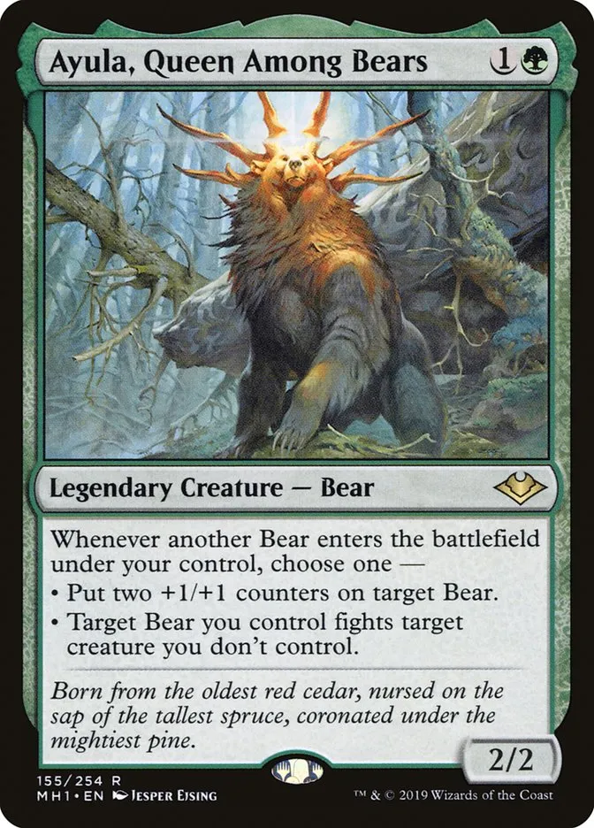 2019 Modern Horizons Ayula, Queen Among Bears rare #155 unlisted card image