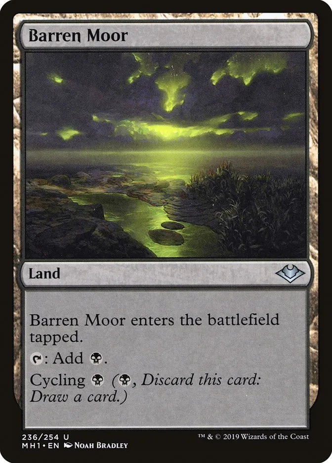 2019 Modern Horizons Barren Moor uncommon #236 unlisted card image