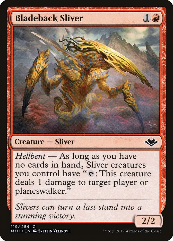 2019 Modern Horizons Bladeback Sliver common #119 unlisted card image