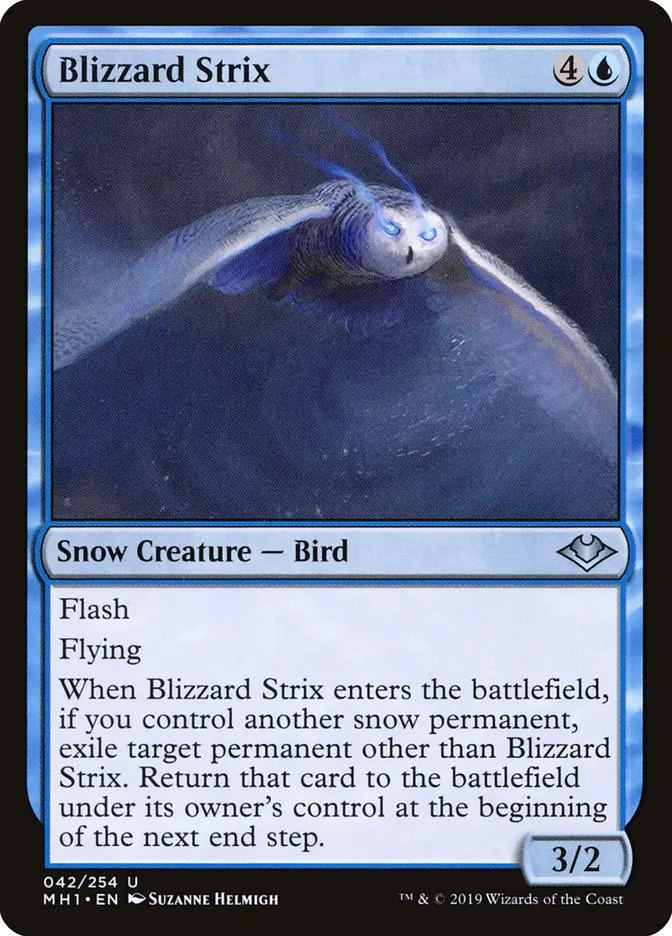 2019 Modern Horizons Blizzard Strix uncommon #42 unlisted card image