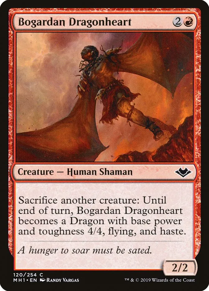 2019 Modern Horizons Bogardan Dragonheart common #120 unlisted card image