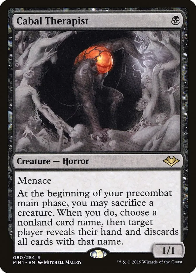 2019 Modern Horizons Cabal Therapist rare #80 unlisted card image