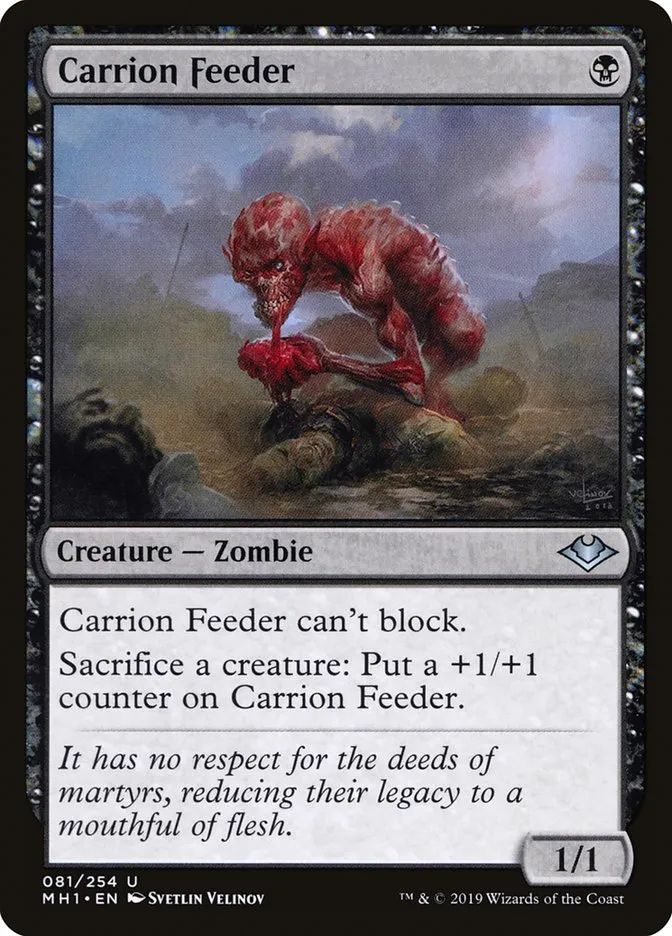 2019 Modern Horizons Carrion Feeder uncommon #81 unlisted card image