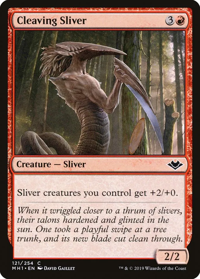 2019 Modern Horizons Cleaving Sliver common #121 unlisted card image