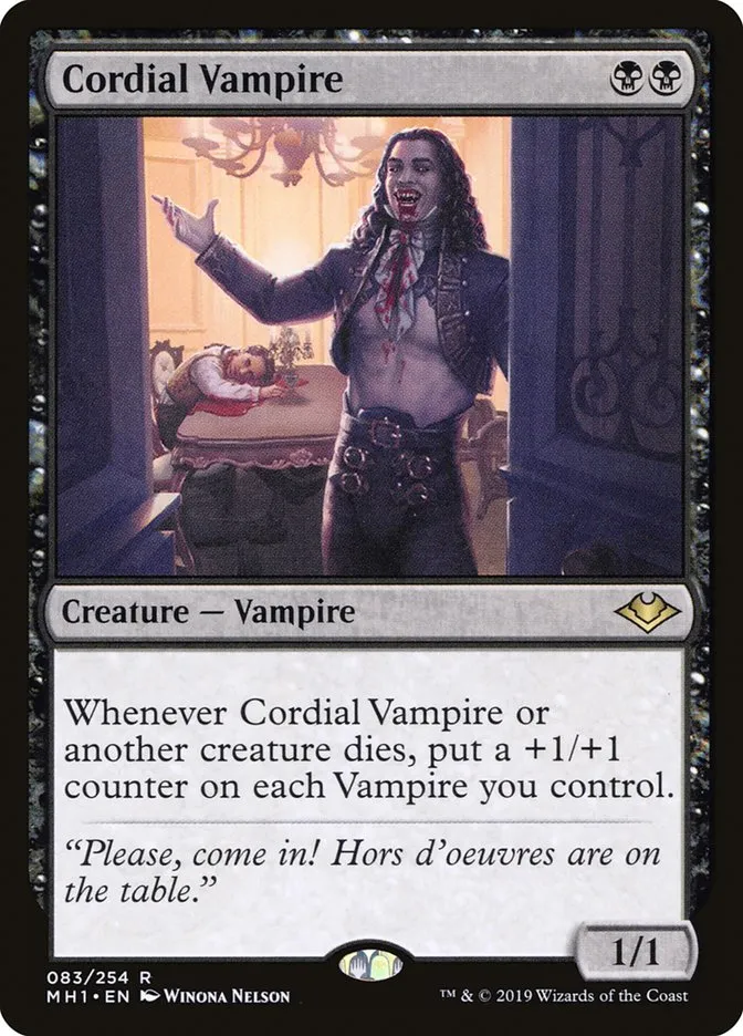 2019 Modern Horizons Cordial Vampire rare #83 unlisted card image