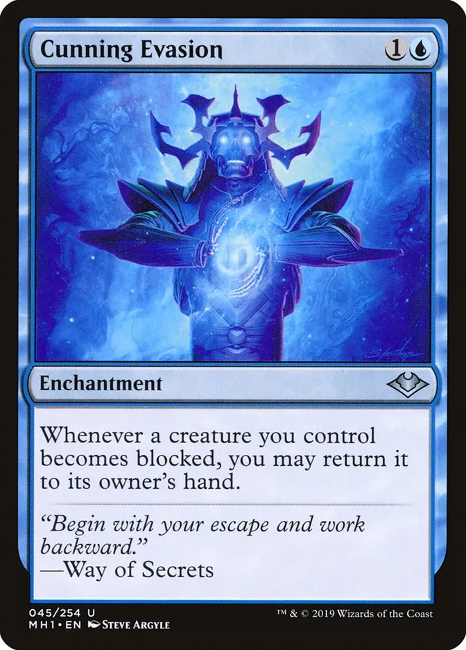 2019 Modern Horizons Cunning Evasion uncommon #45 unlisted card image