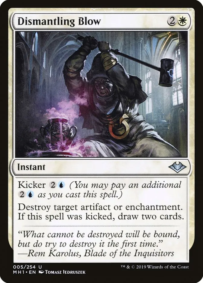 2019 Modern Horizons Dismantling Blow uncommon #5 unlisted card image