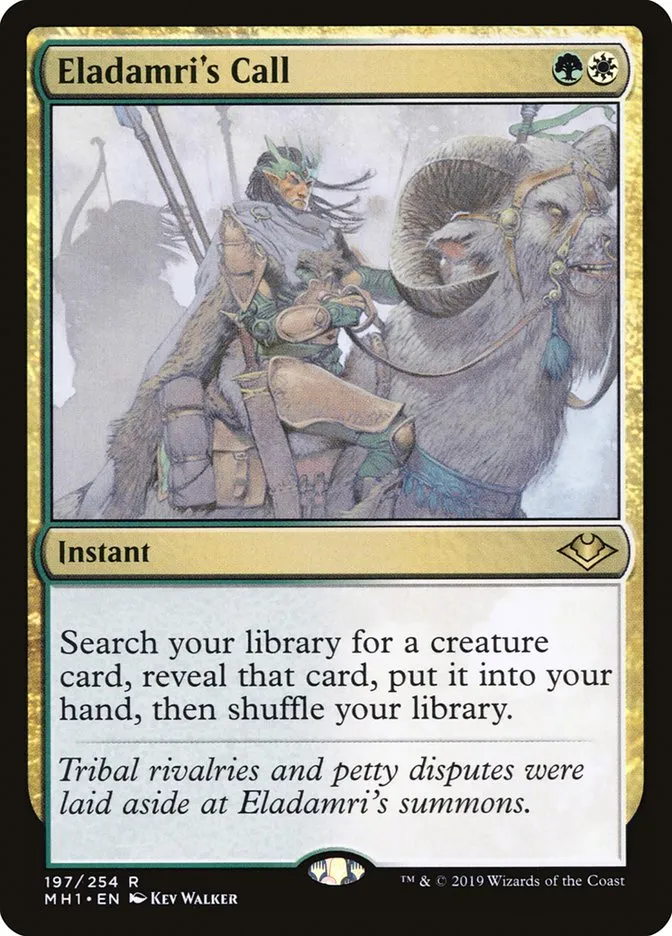 2019 Modern Horizons Eladamri's Call rare #197 unlisted card image