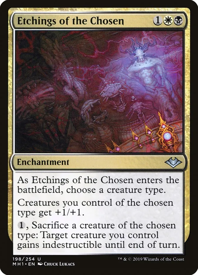 2019 Modern Horizons Etchings of the Chosen uncommon #198 unlisted card image