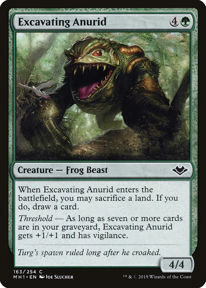2019 Modern Horizons Excavating Anurid common #163 unlisted card image