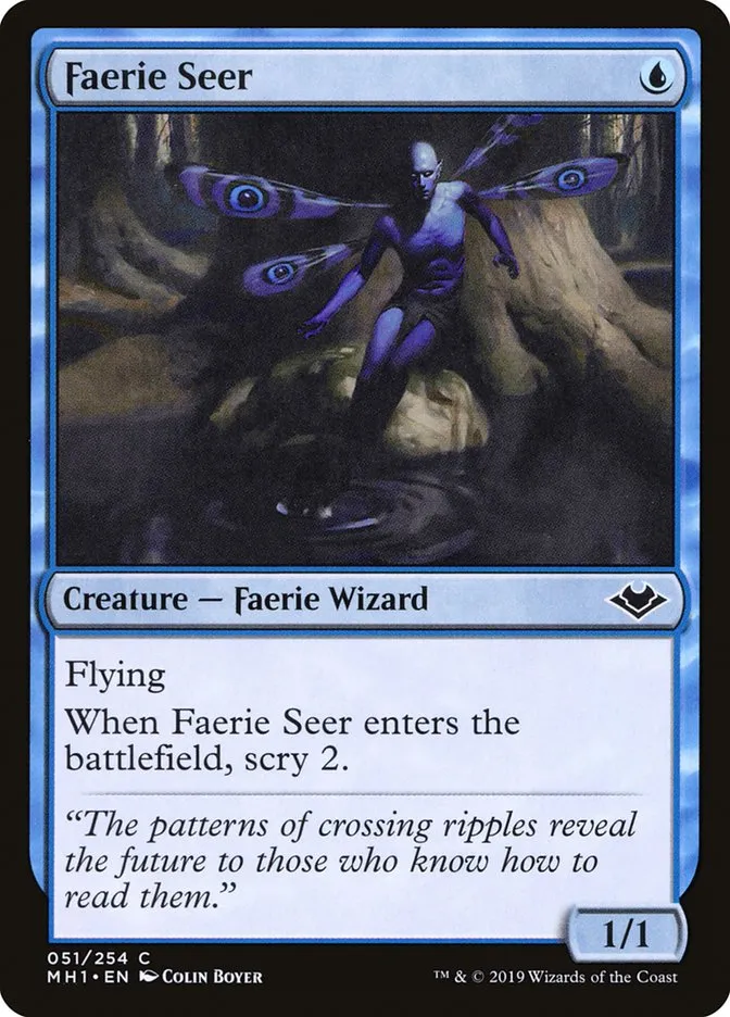 2019 Modern Horizons Faerie Seer common #51 unlisted card image