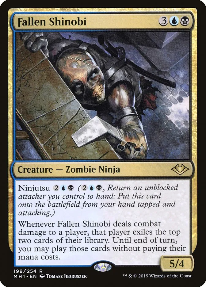 2019 Modern Horizons Fallen Shinobi rare #199 unlisted card image