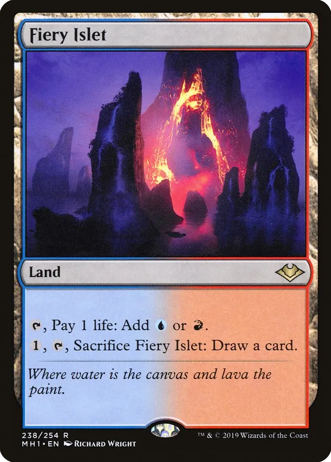 2019 Modern Horizons Fiery Islet rare #238 unlisted card image