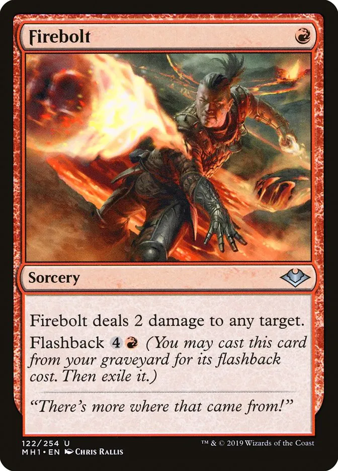 2019 Modern Horizons Firebolt uncommon #122 unlisted card image