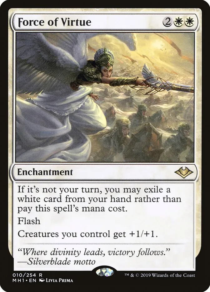 2019 Modern Horizons Force of Virtue rare #10 unlisted card image