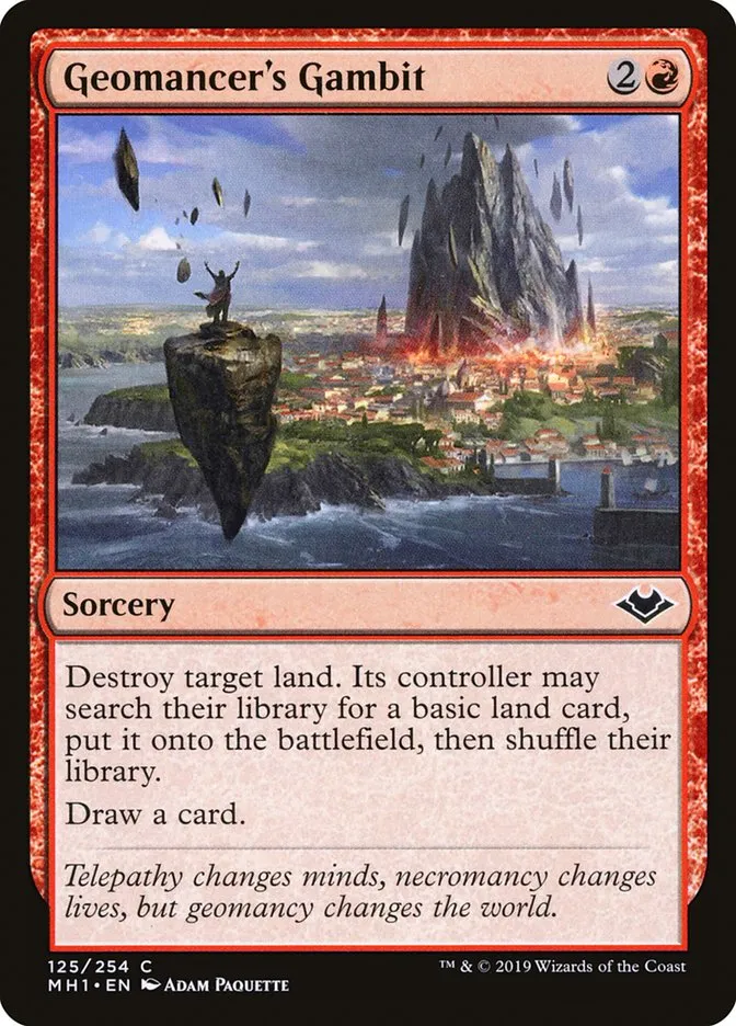 2019 Modern Horizons Geomancer's Gambit common #125 unlisted card image