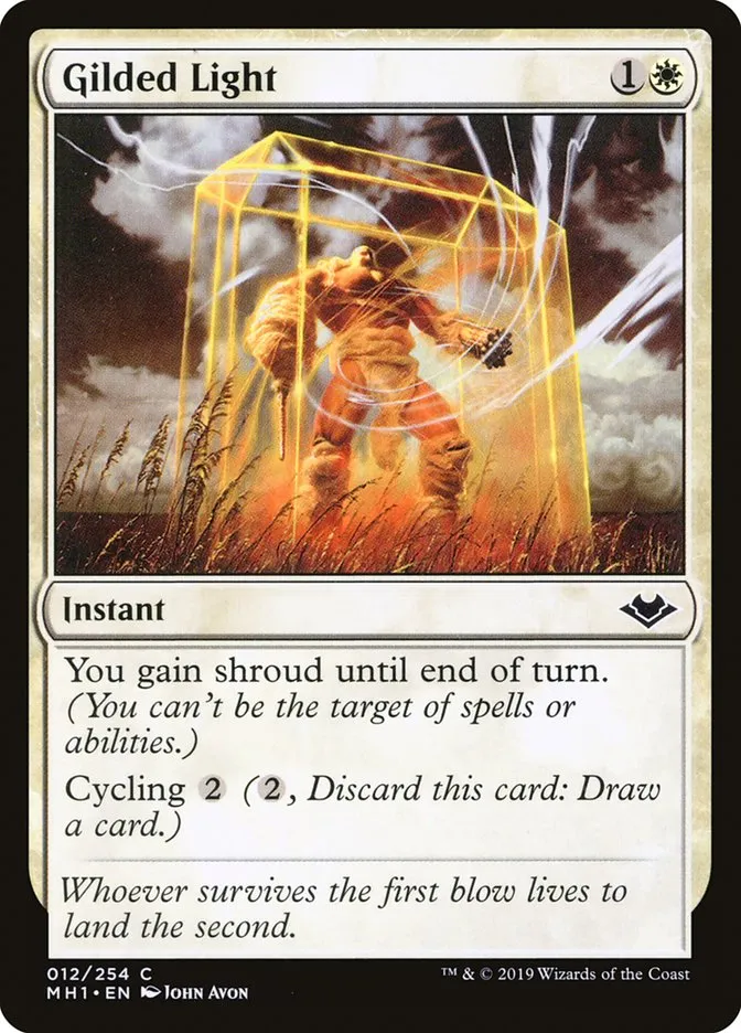 2019 Modern Horizons Gilded Light common #12 unlisted card image