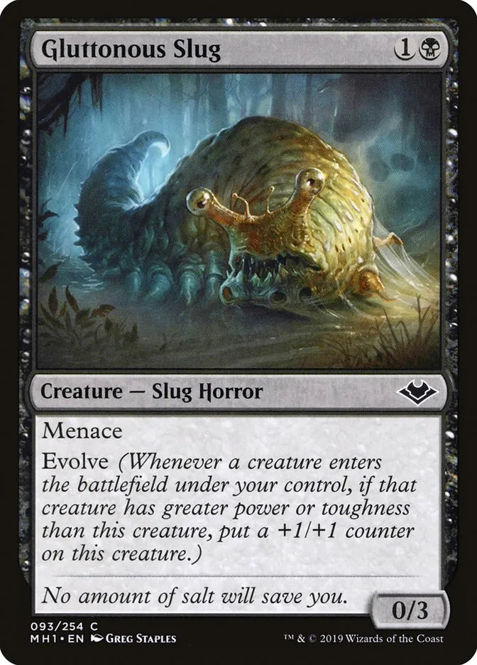2019 Modern Horizons Gluttonous Slug common #93 unlisted card image
