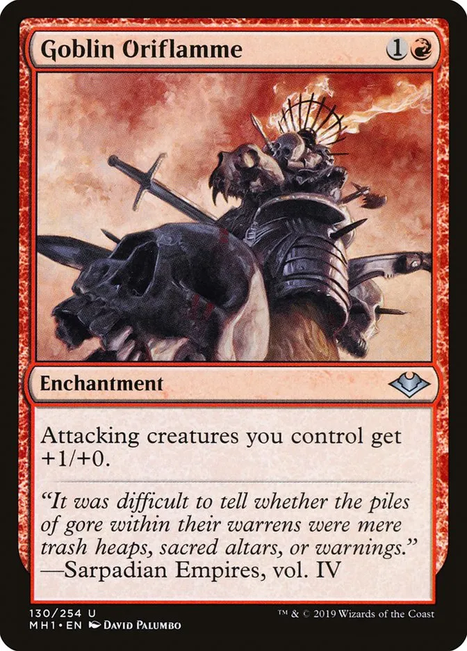 2019 Modern Horizons Goblin Oriflamme uncommon #130 unlisted card image