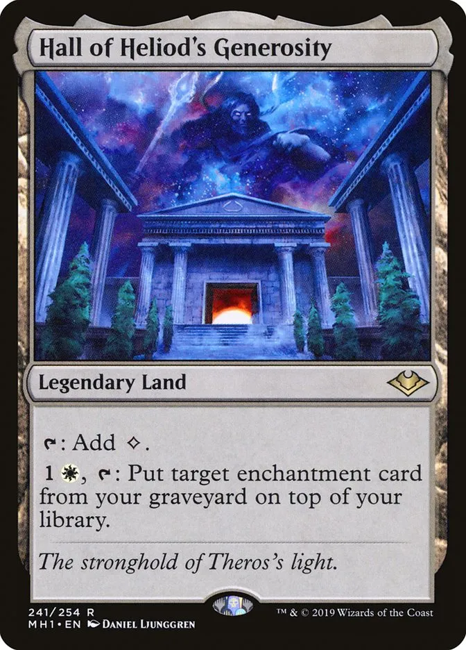 2019 Modern Horizons Hall of Heliod's Generosity rare #241 unlisted card image