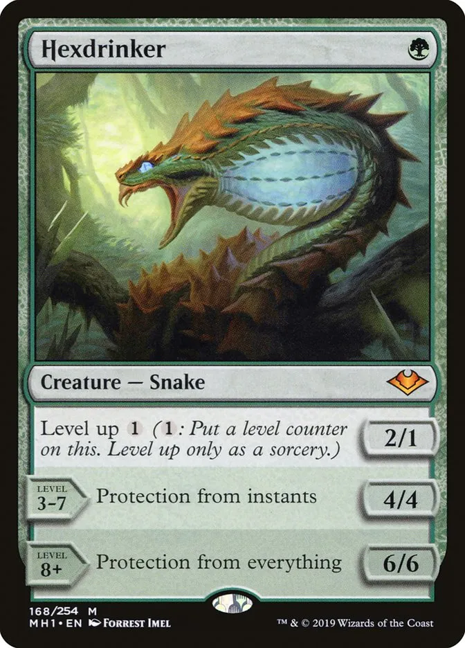 2019 Modern Horizons Hexdrinker mythic #168 unlisted card image
