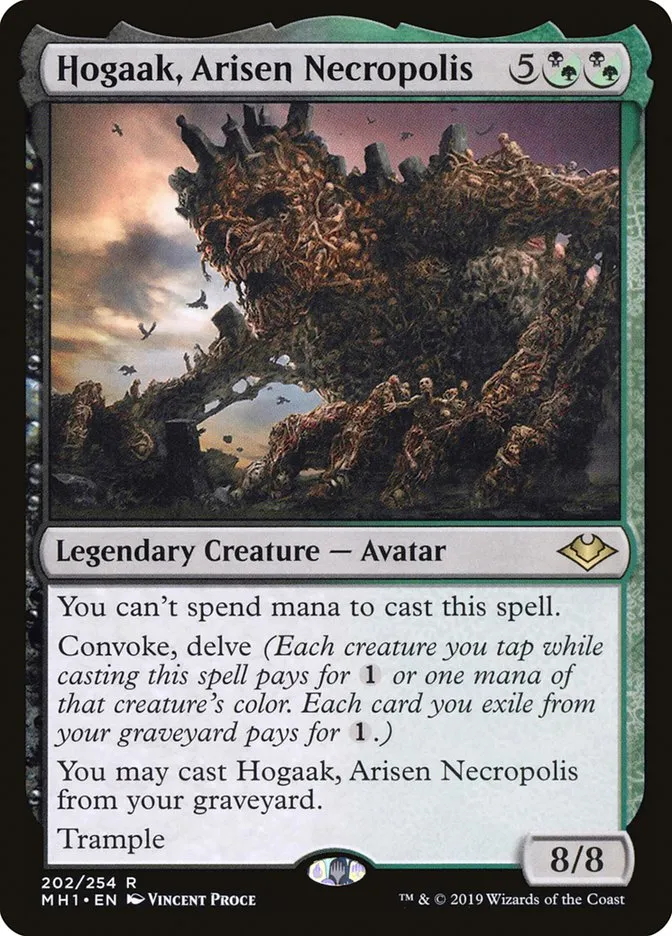 2019 Modern Horizons Hogaak, Arisen Necropolis rare #202 unlisted card image