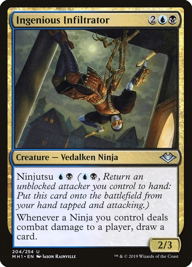2019 Modern Horizons Ingenious Infiltrator uncommon #204 unlisted card image