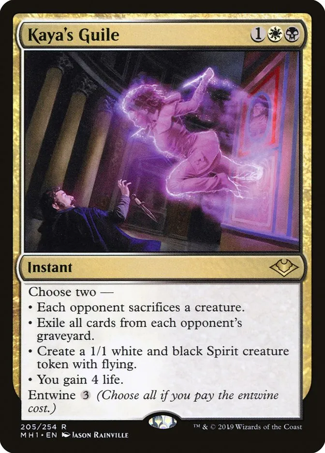 2019 Modern Horizons Kaya's Guile rare #205 unlisted card image