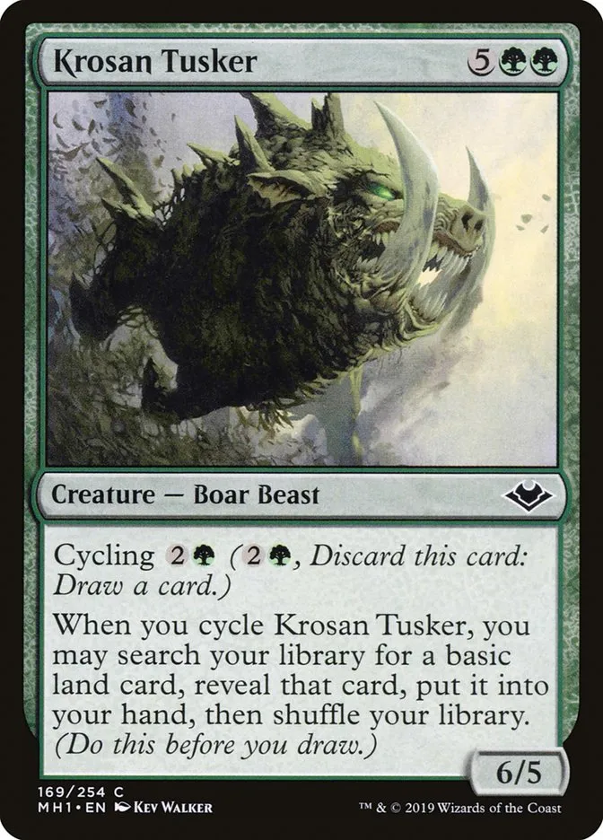 2019 Modern Horizons Krosan Tusker common #169 unlisted card image