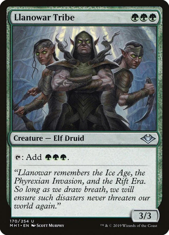 2019 Modern Horizons Llanowar Tribe uncommon #170 unlisted card image