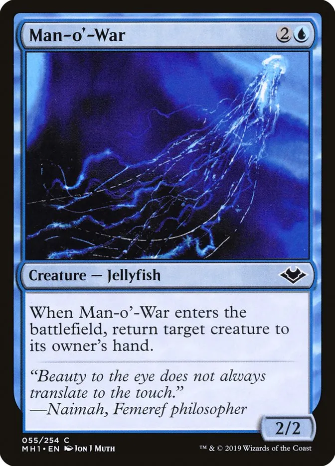 2019 Modern Horizons Man-o'-War common #55 unlisted card image