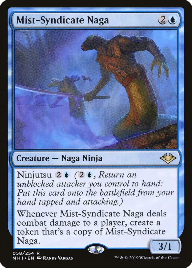 2019 Modern Horizons Mist-Syndicate Naga rare #58 unlisted card image