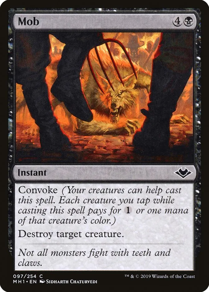 2019 Modern Horizons Mob common #97 unlisted card image